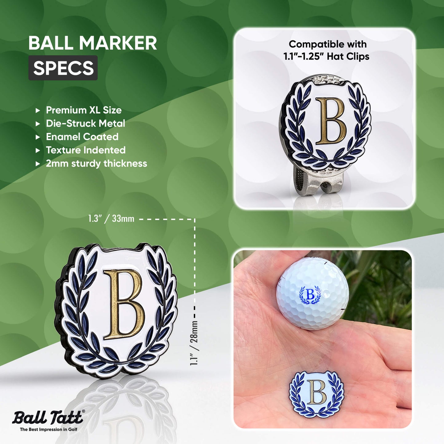 B Monogram & Ball Marker