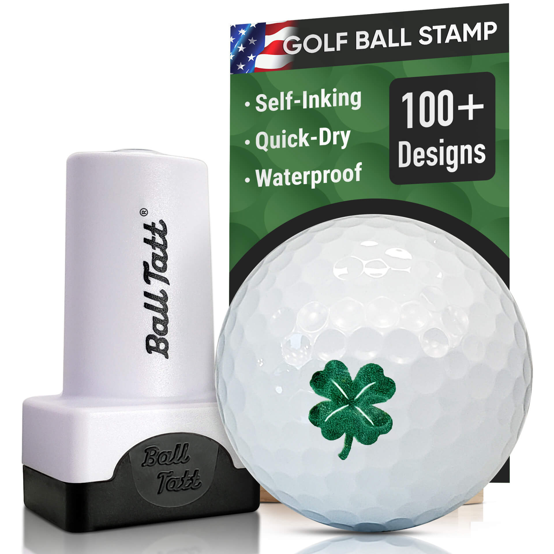 four leaf clover ball tatt golf ball stamp