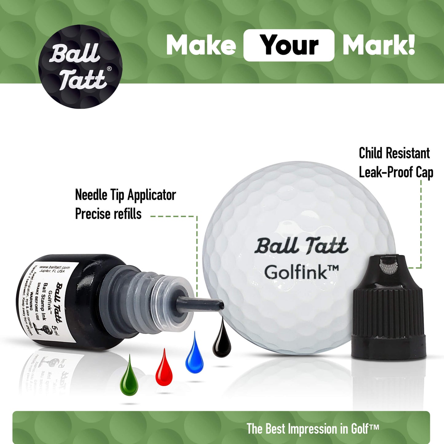 ball tatt golf ball ink refill infographic