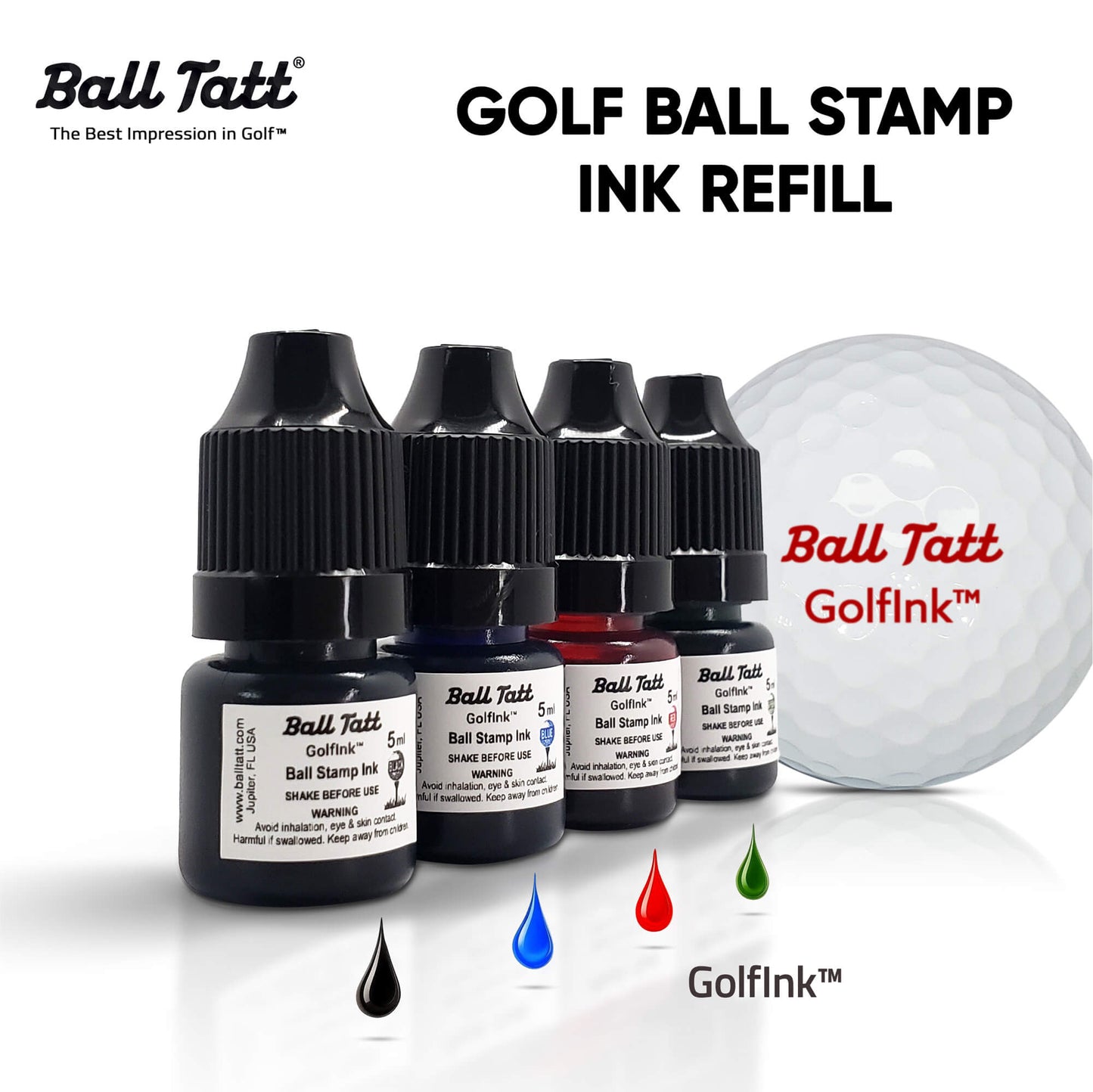 ball tatt golf ball ink refill for golf ball stampers