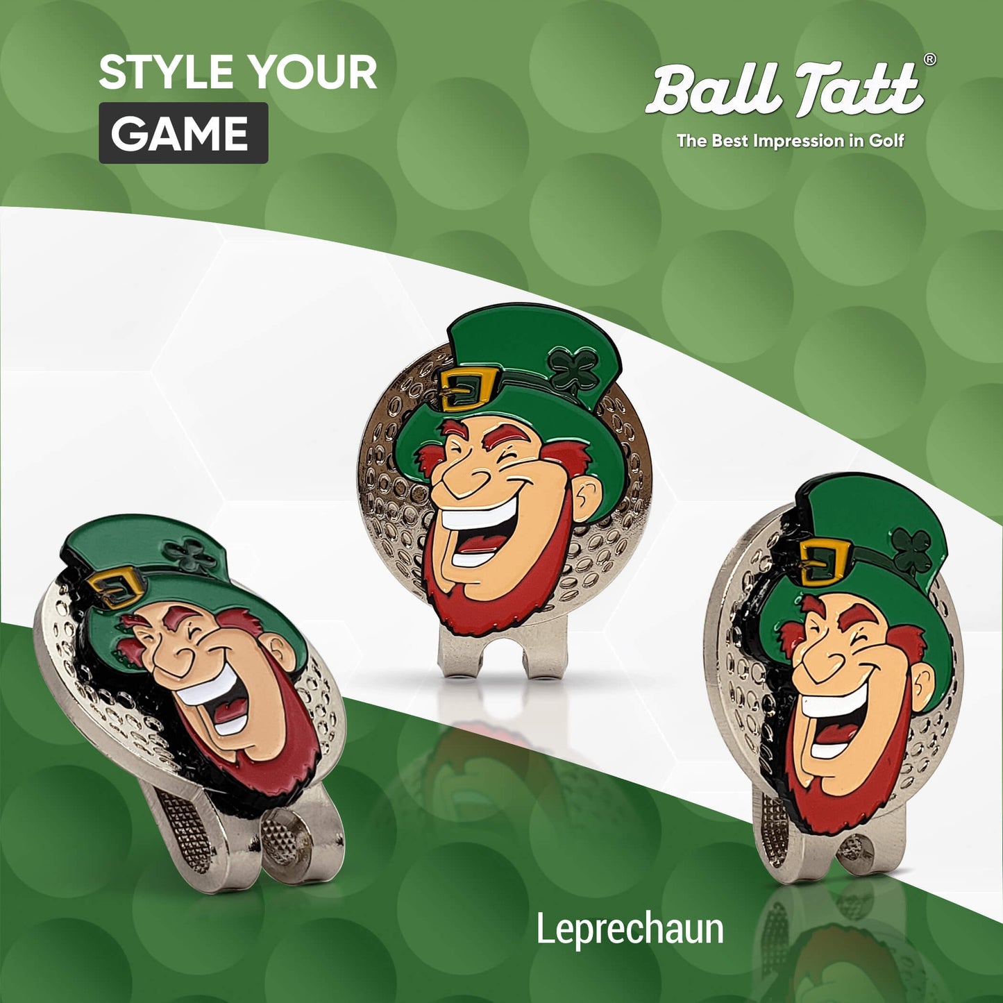 leprechaun ball tatt hat clip golf ball marker
