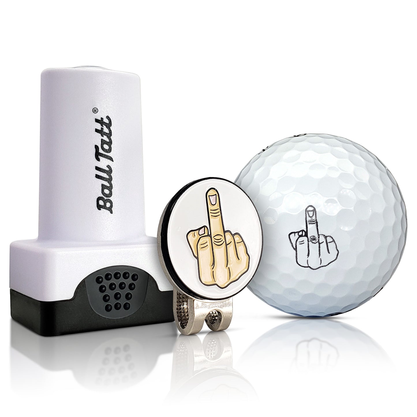 Middle Finger 1" Hat Clip Set