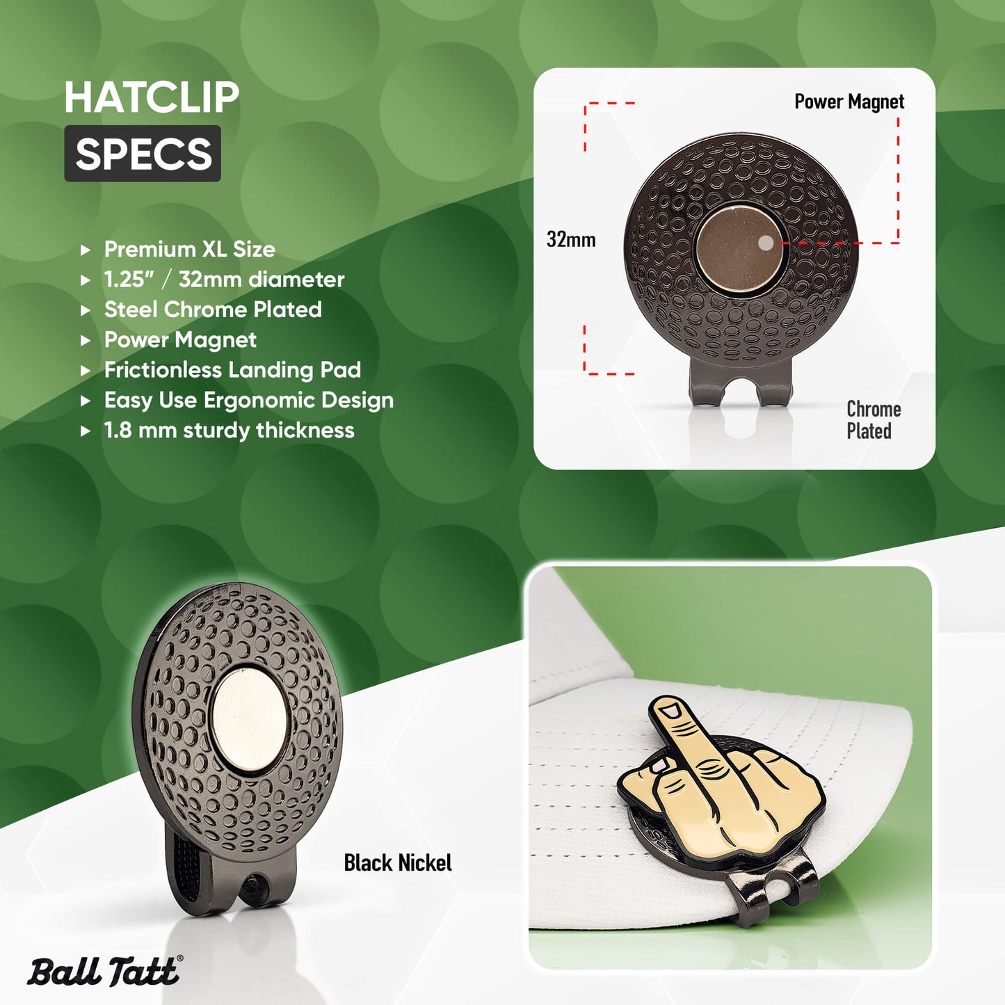 Middle Finger Hat Clip Set