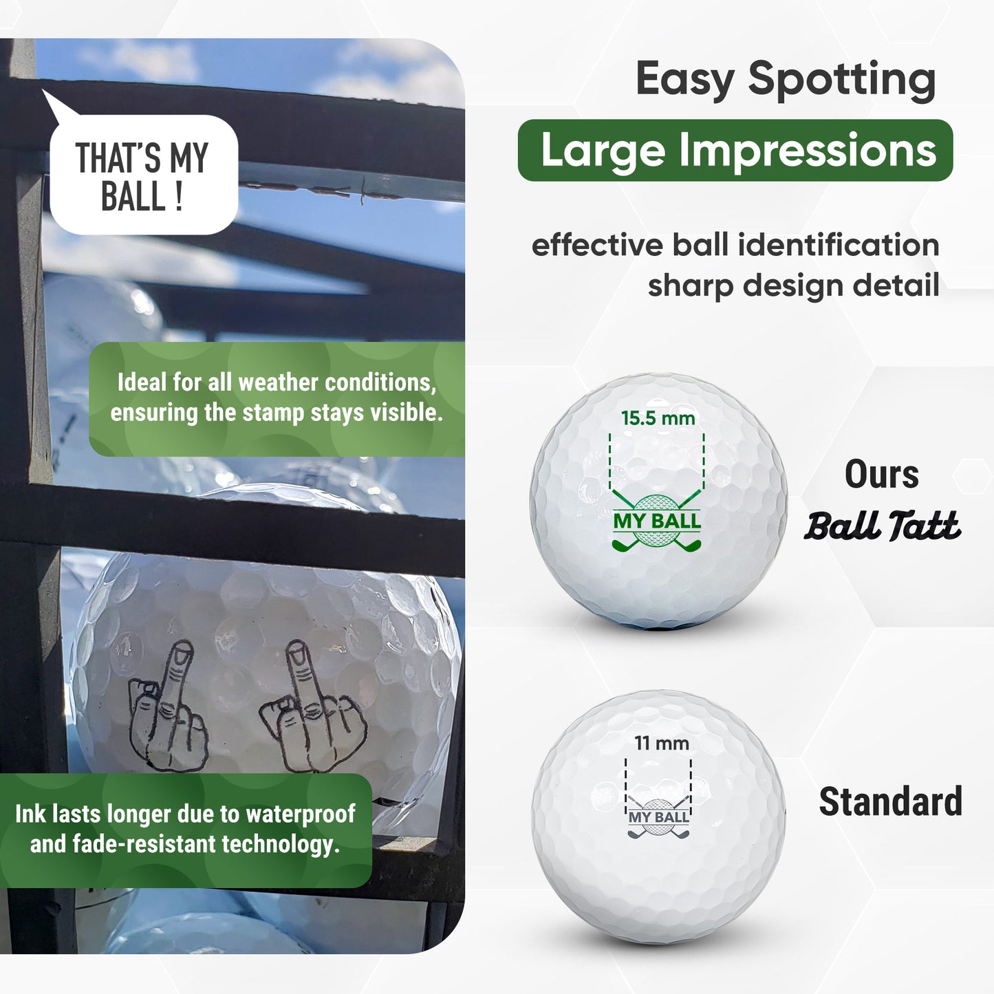 Middle Finger 1" Hat Clip Set