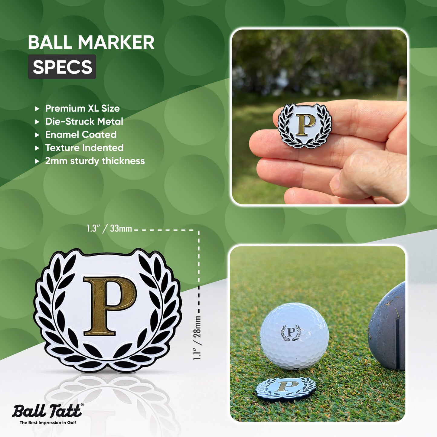 P Monogram with Ball Marker