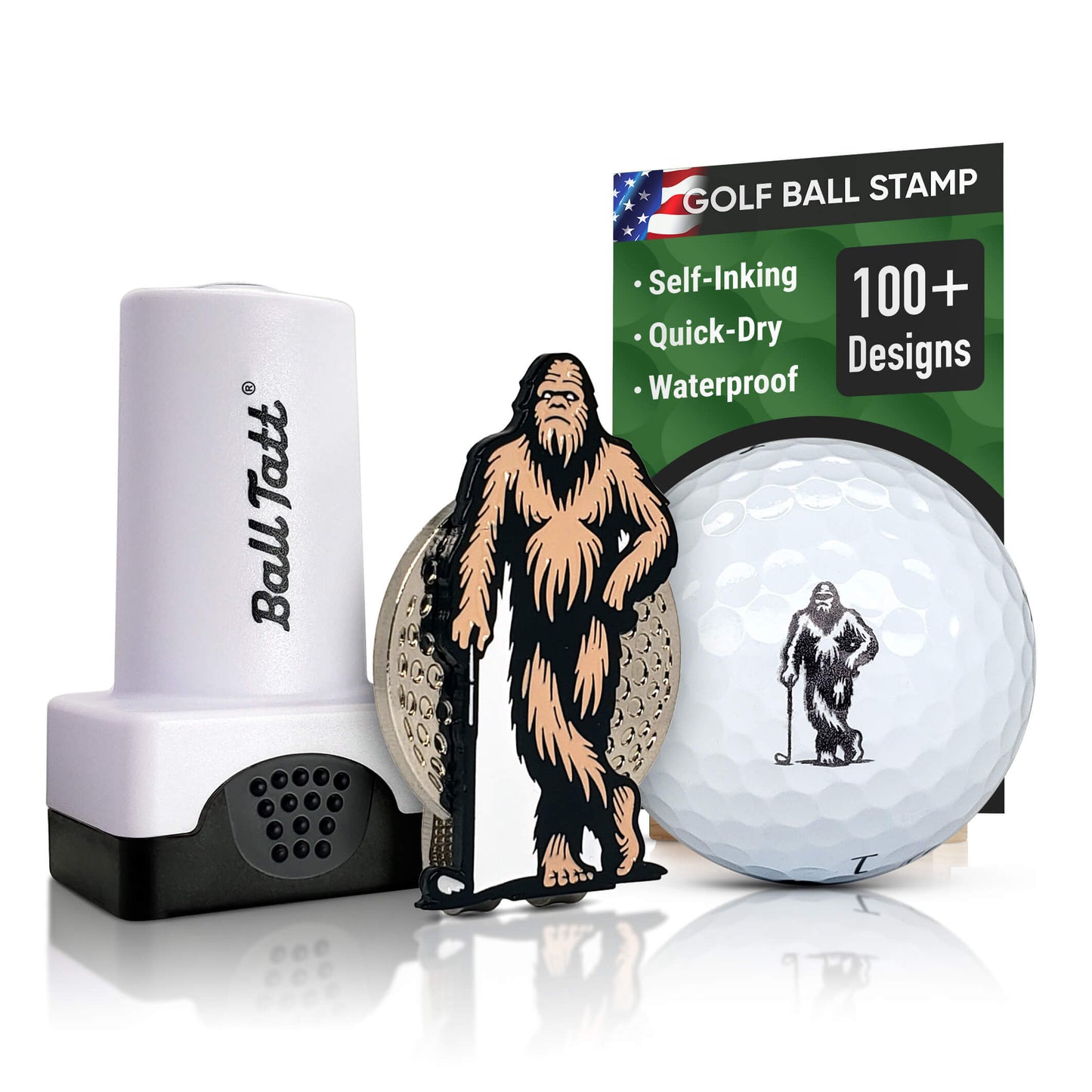sasquatch ball tatt golfer ball marker hatclip