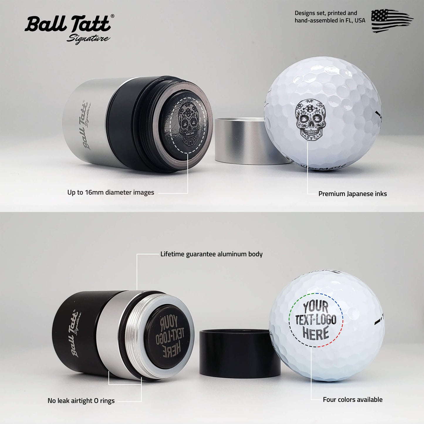 ball tatt signature custom personalized golf ball stamper features
