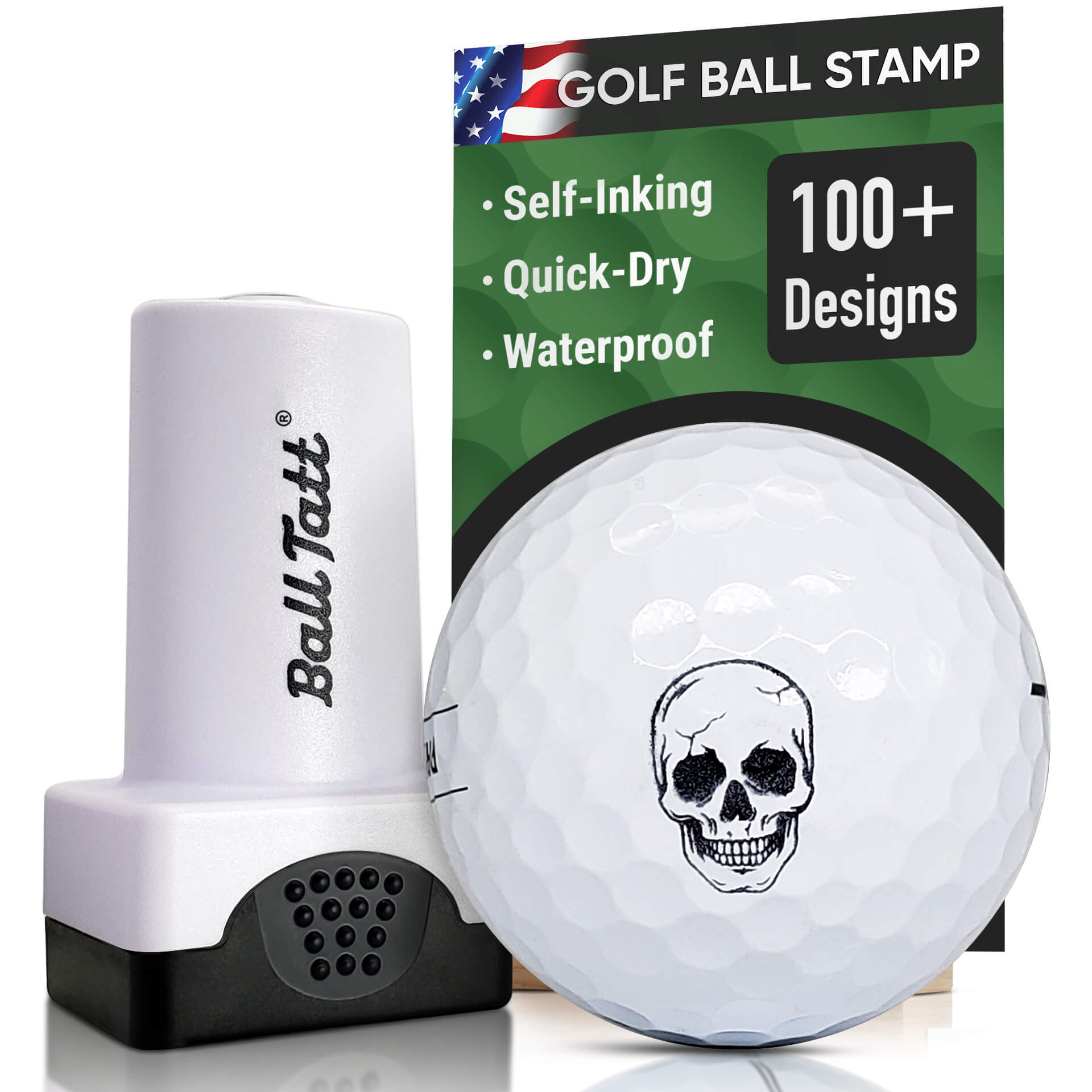 skull ball tatt golf ball stamper
