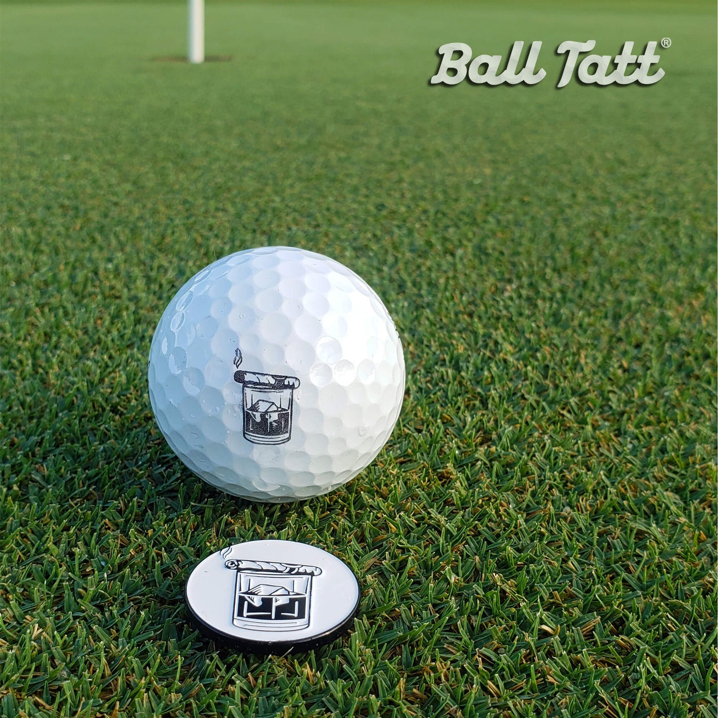 Whiskey Cigar Hat Clip Ball Marker Set