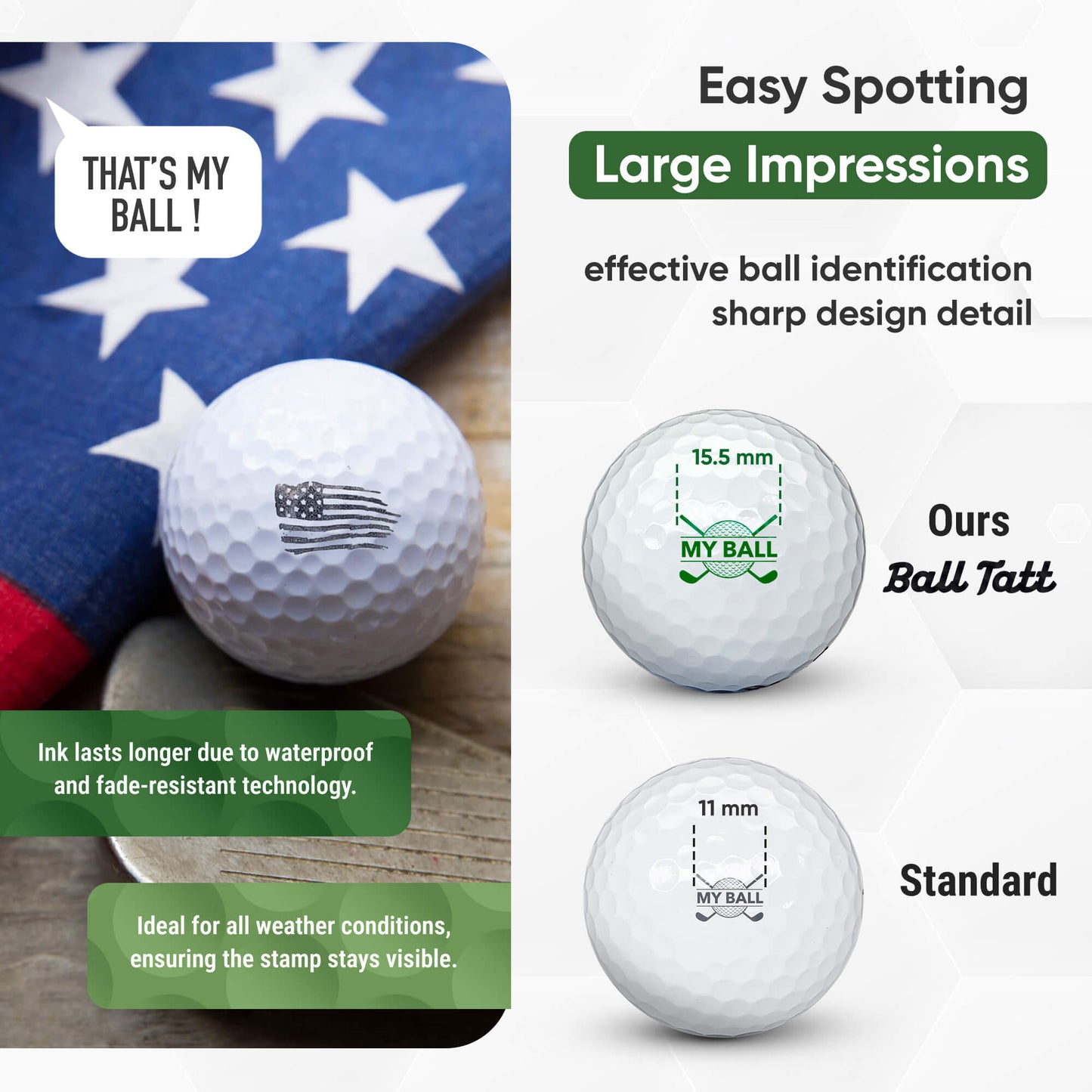 USA Flag & XL Ball Marker