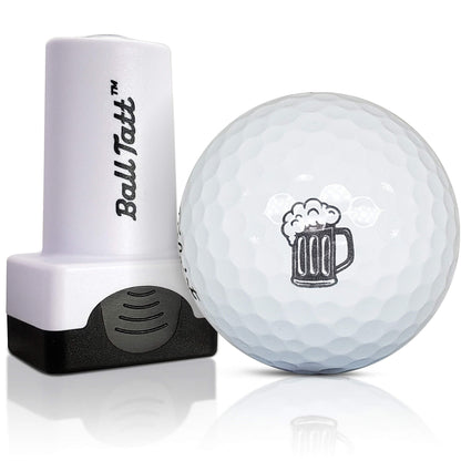 ball tatt beer mug golf ball stamp