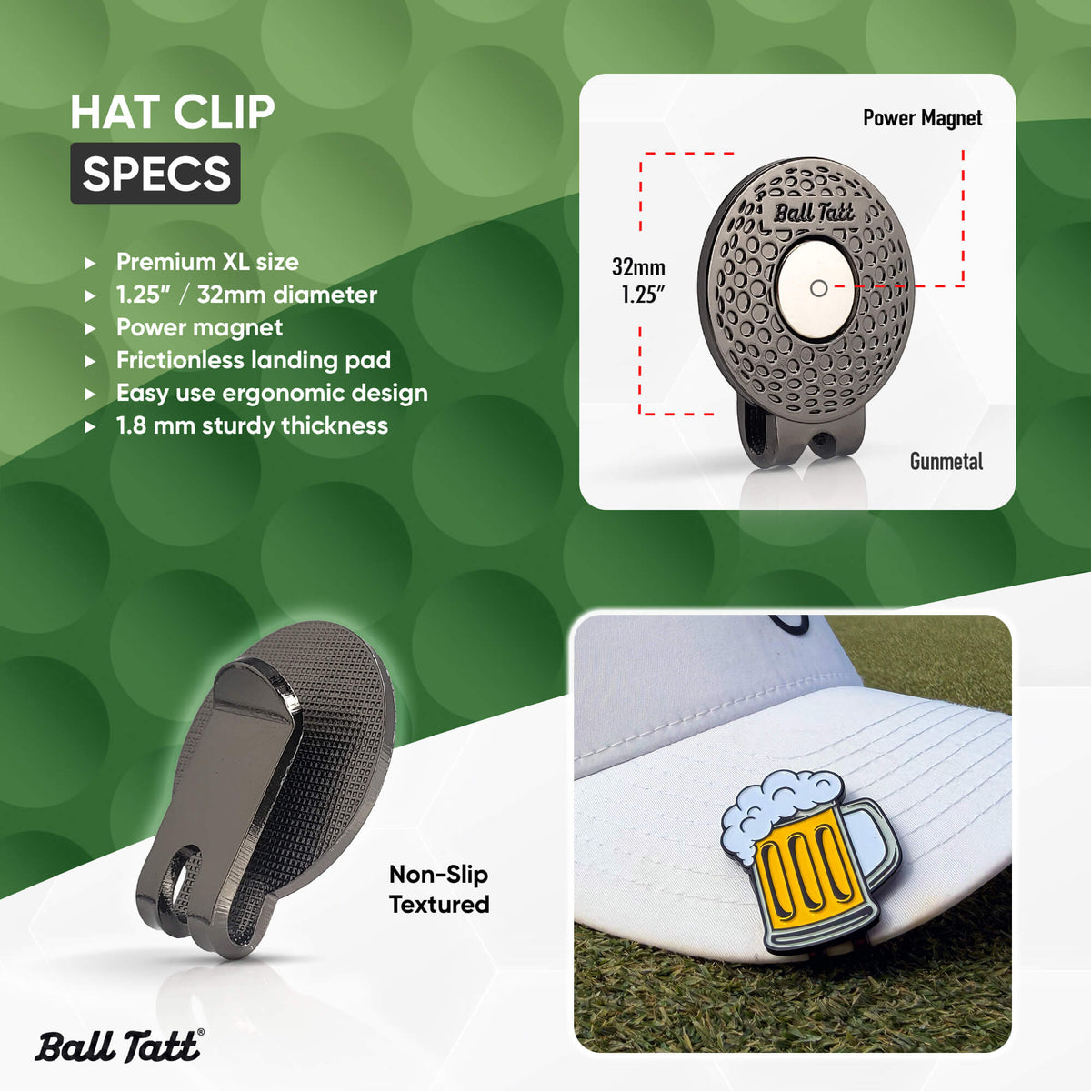 Beer Mug Hat Clip Set