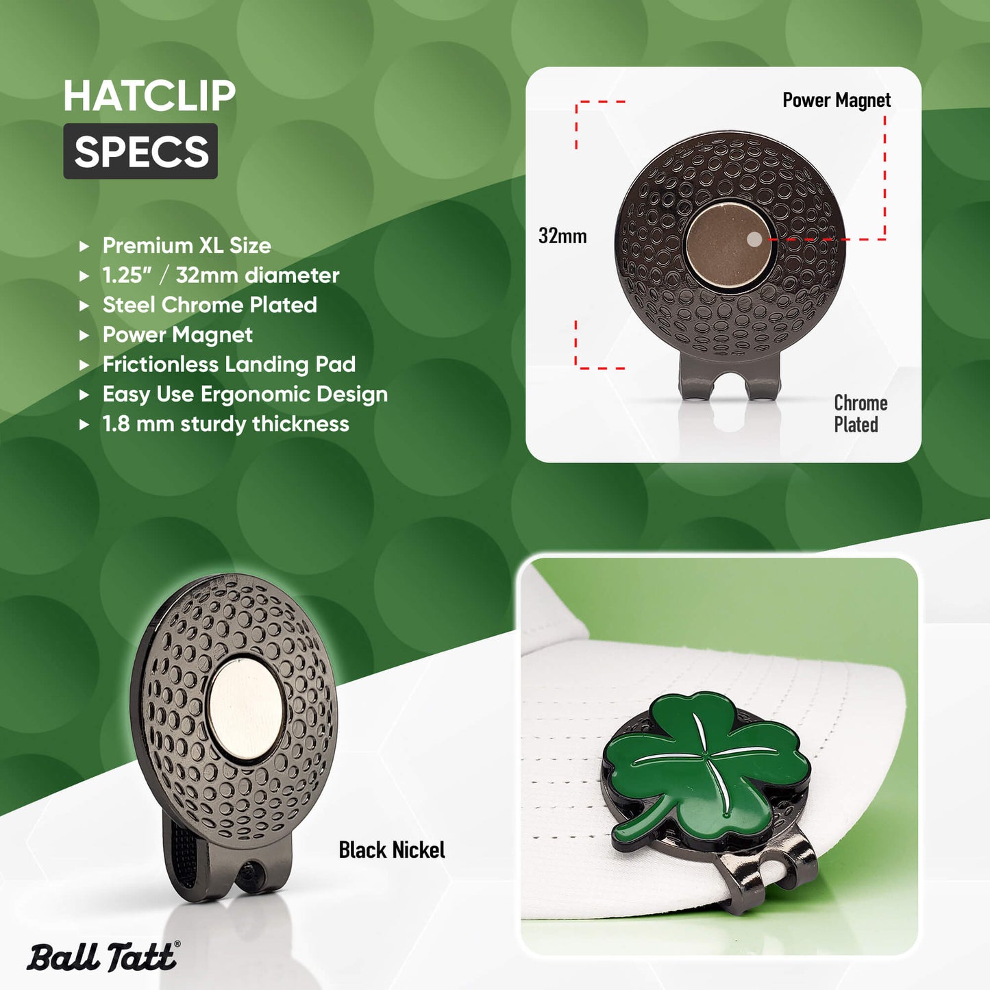 Clover Hat Clip Set