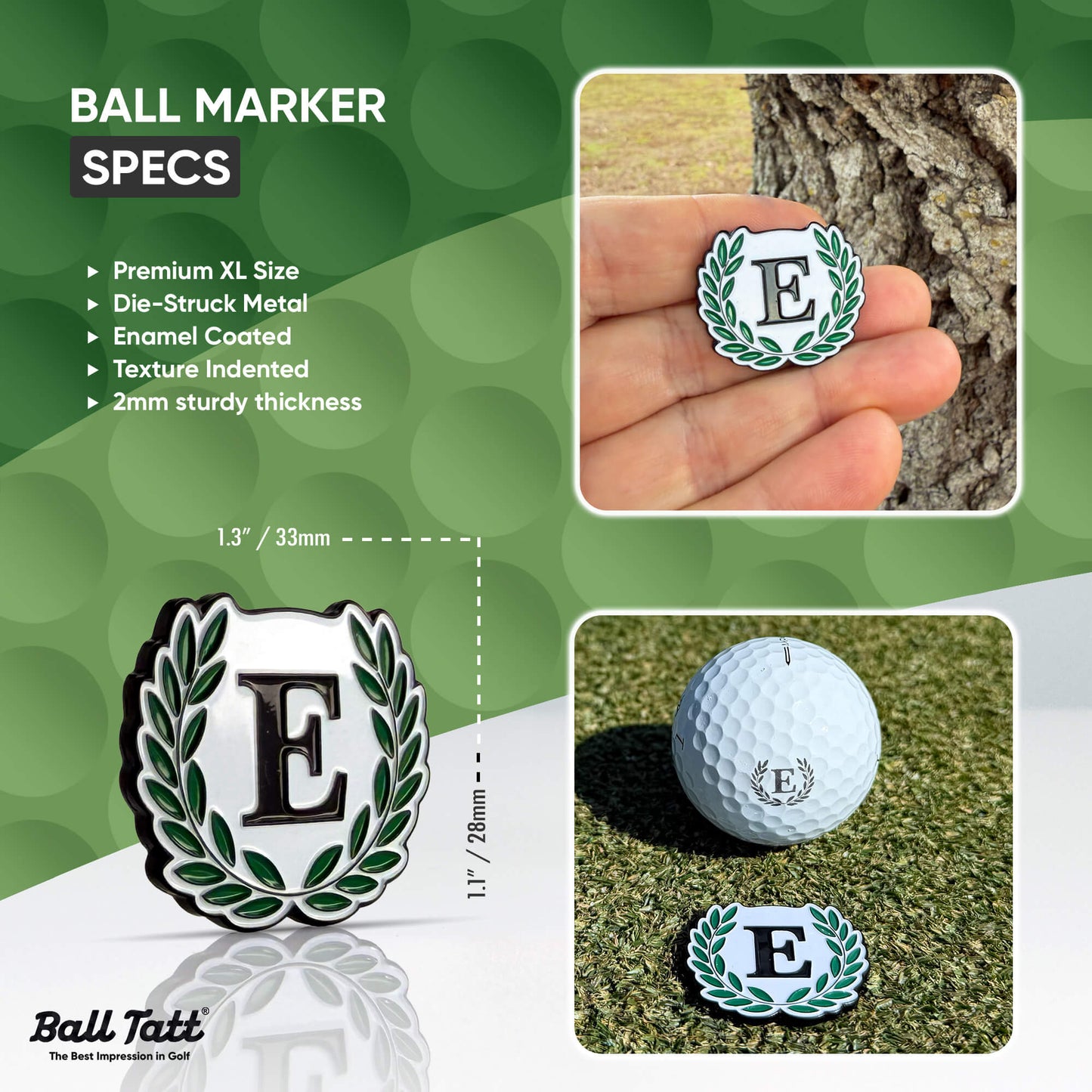 E Monogram & Ball Marker
