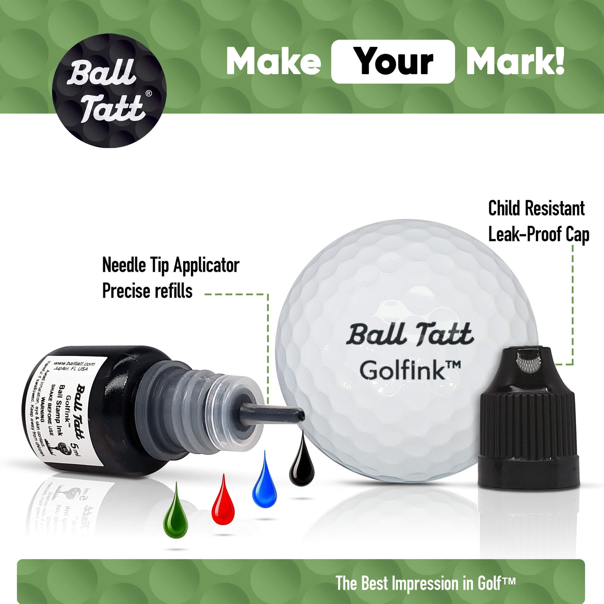 ball tatt golf ball ink refill infographic