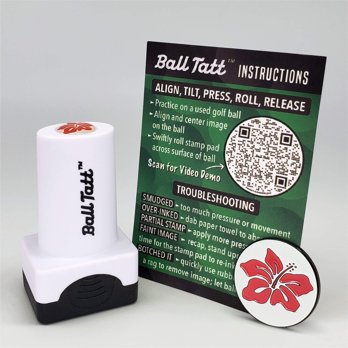 Hibiscus Ball Stamp & Marker