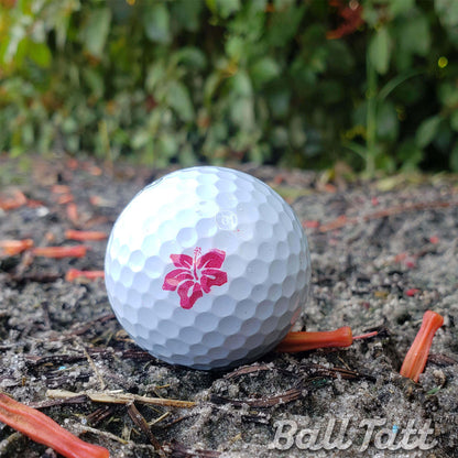 hibiscus flower ball tatt on golf course