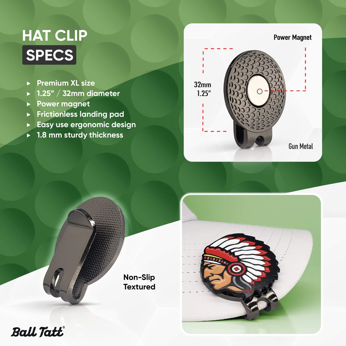 Indian Chief Hat Clip Set