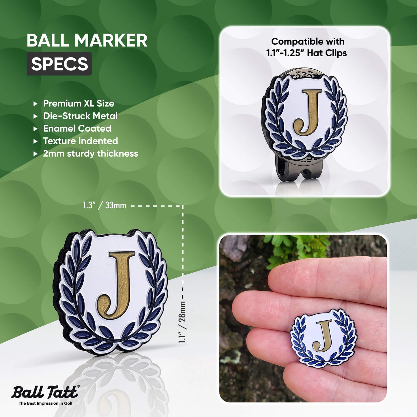 J  Monogram Blue w Ball Marker