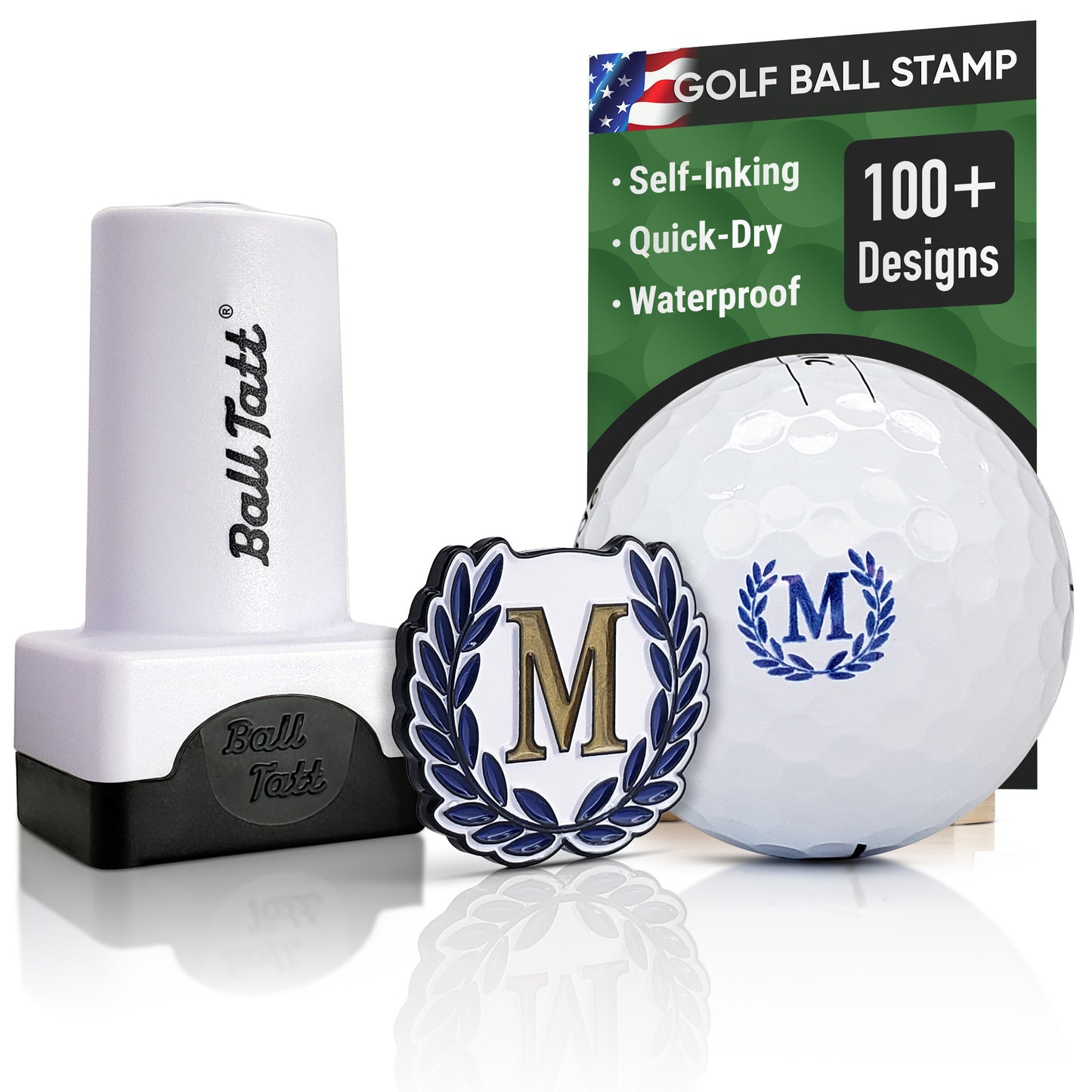 M Monogram & Ball Marker - Blue