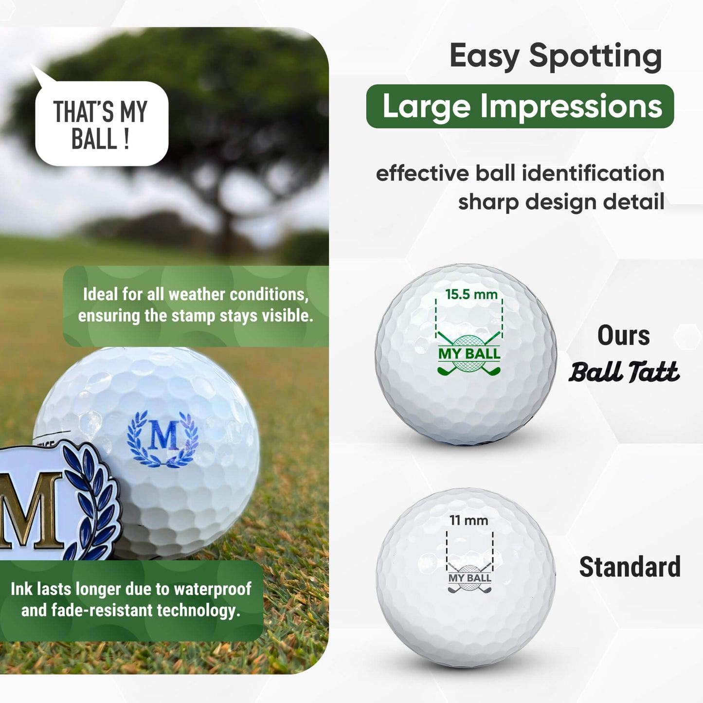 M Monogram & Ball Marker - Blue