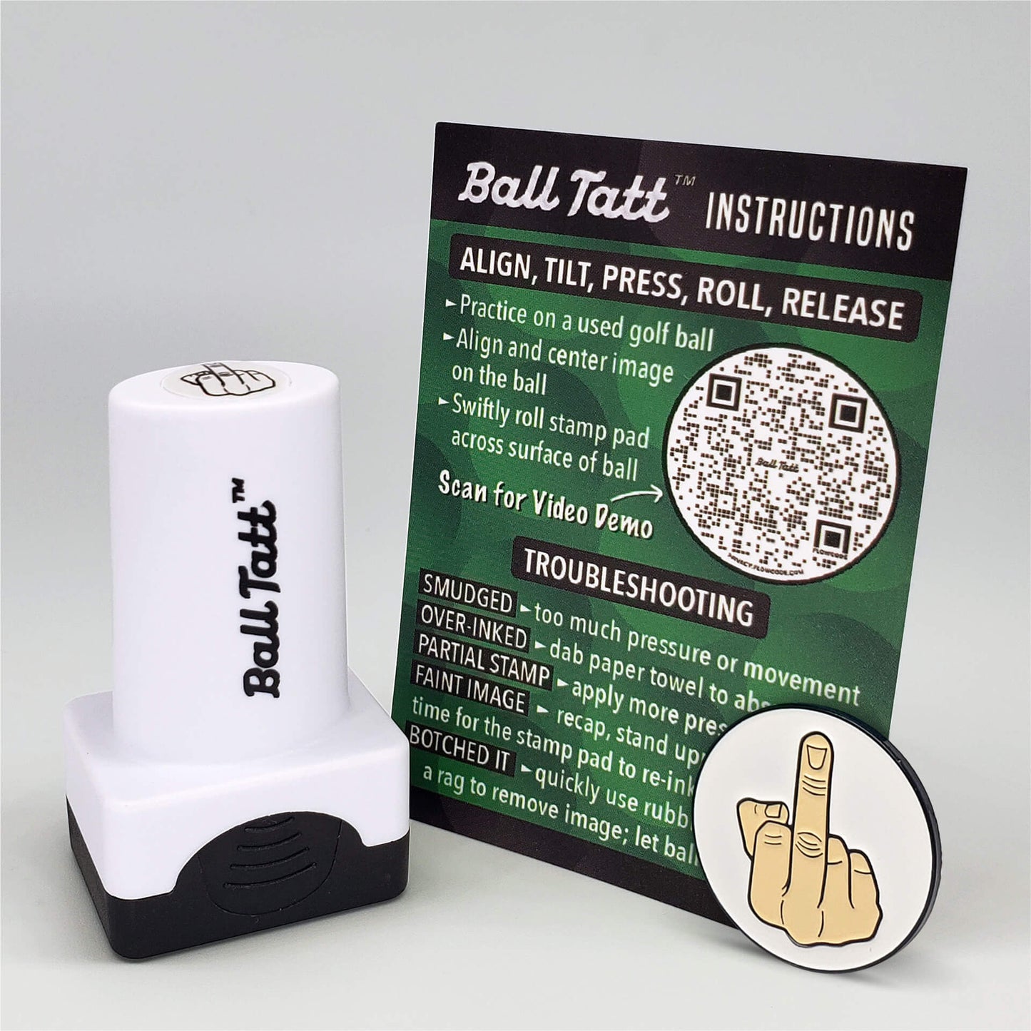 Middle Finger Ball Stamp & Marker
