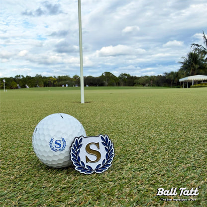 S  Monogram with Ball Marker - Blue