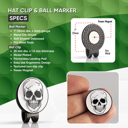 Skull Man Hat Clip Set