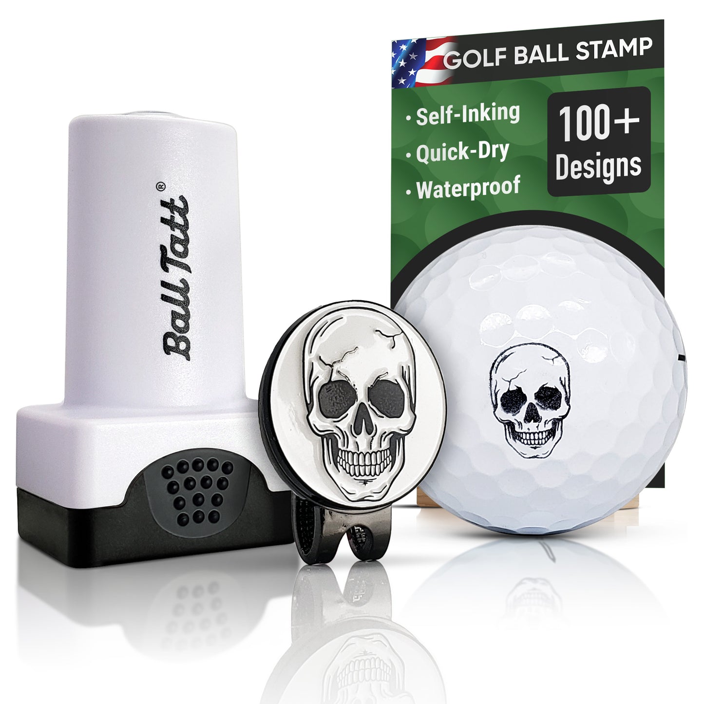 Skull Man Hat Clip Set