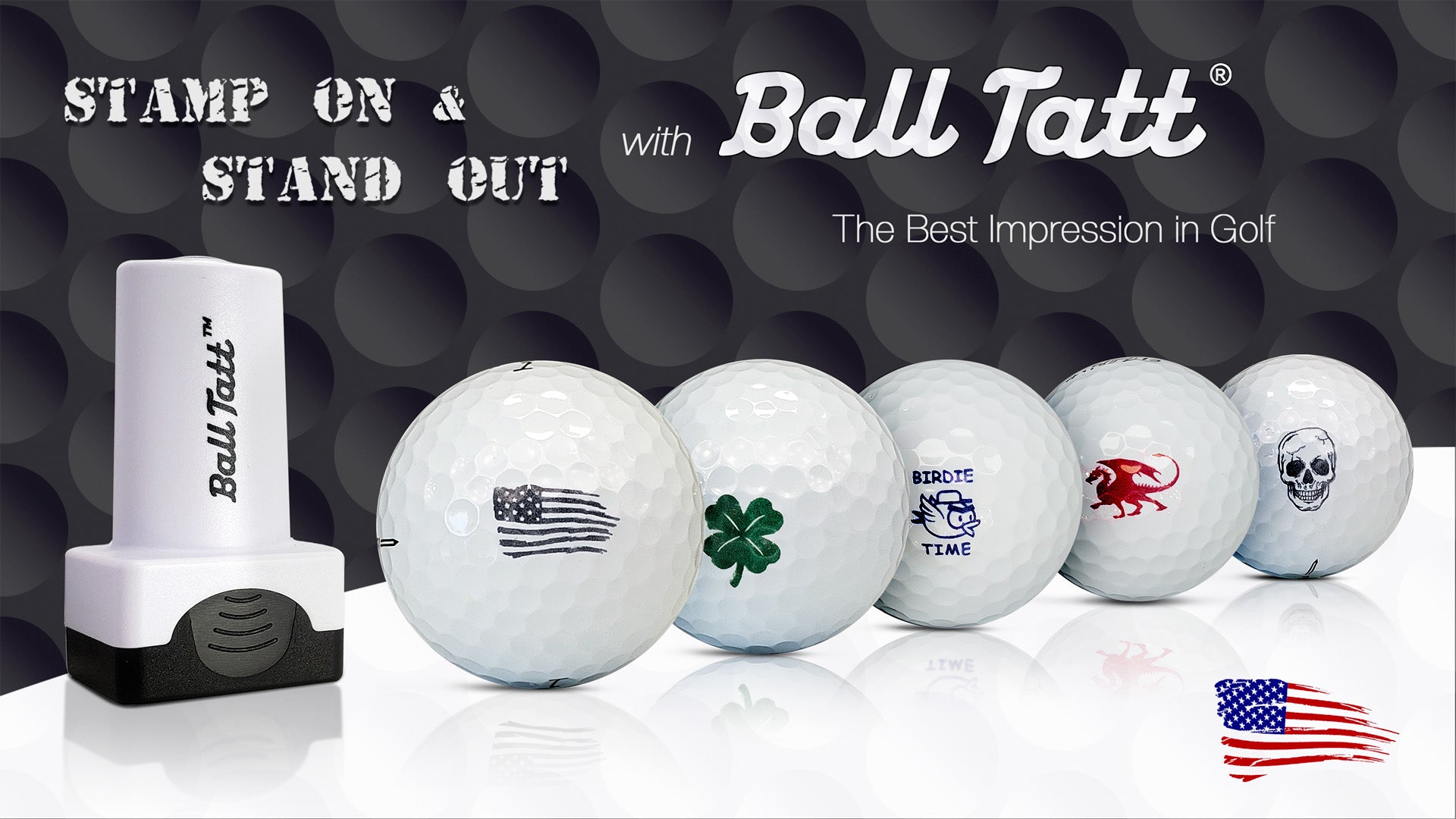 Ball Tatt Golf Ball Stamps MADE 4 FANS