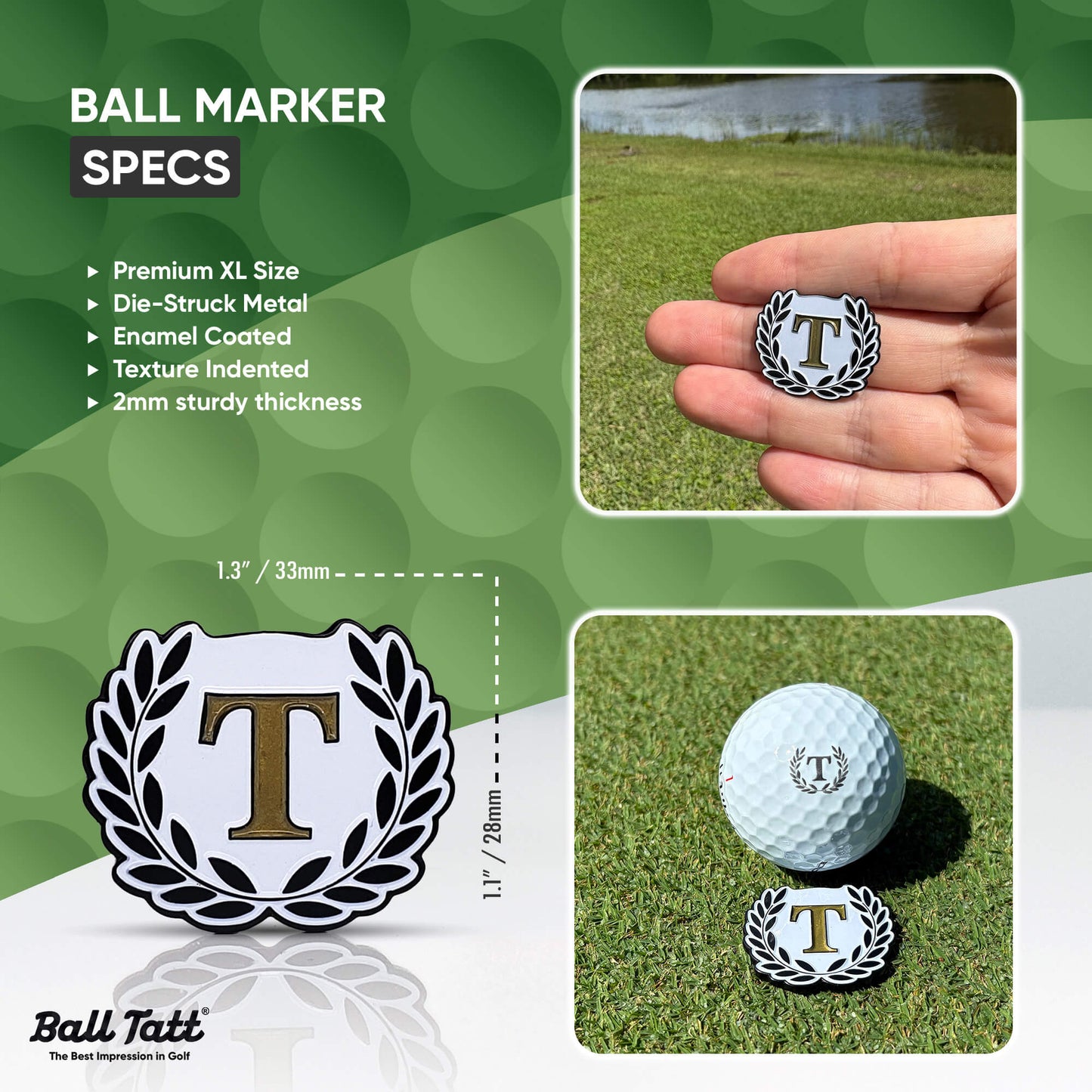 T Monogram w/ Ball Marker