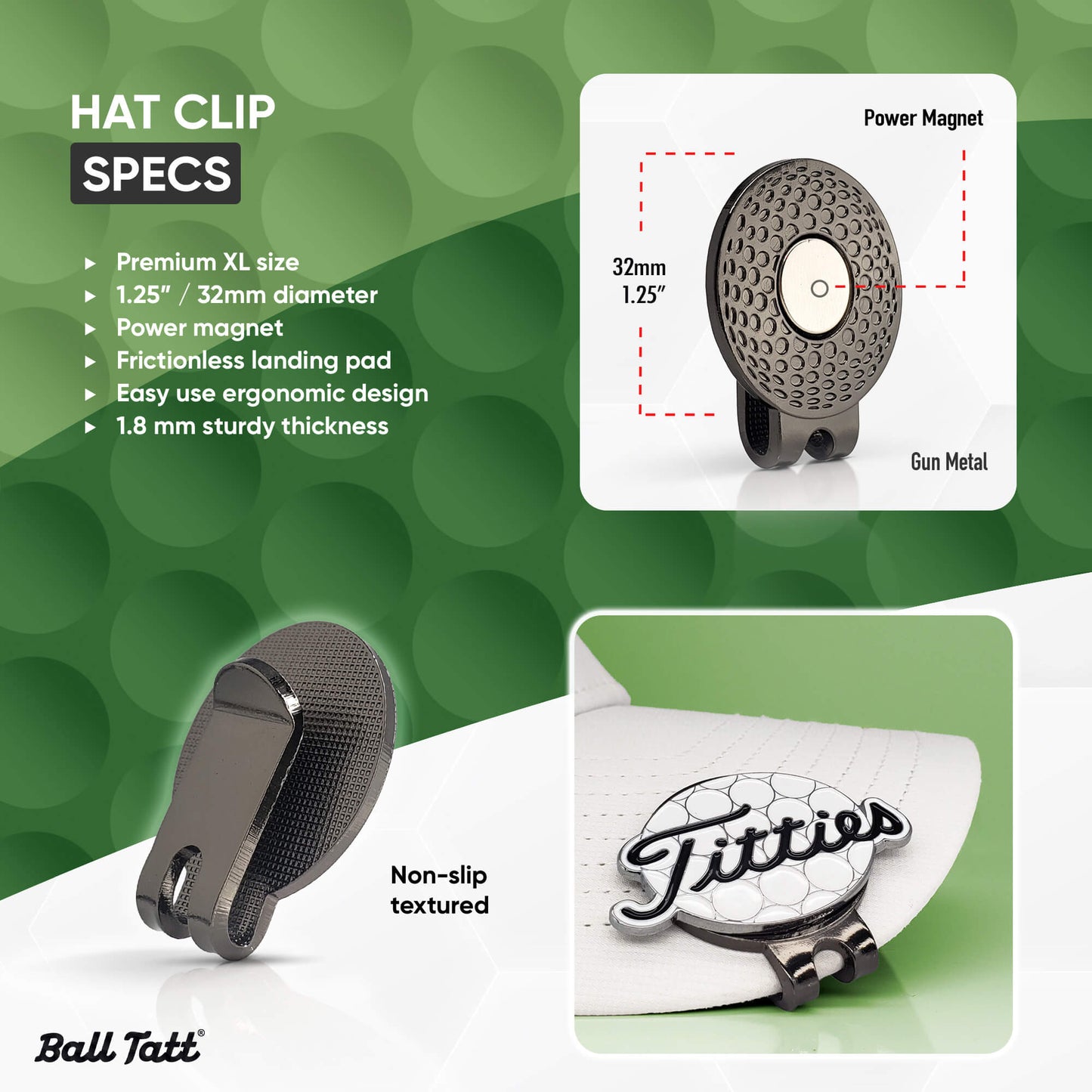 Titties Hat Clip Set
