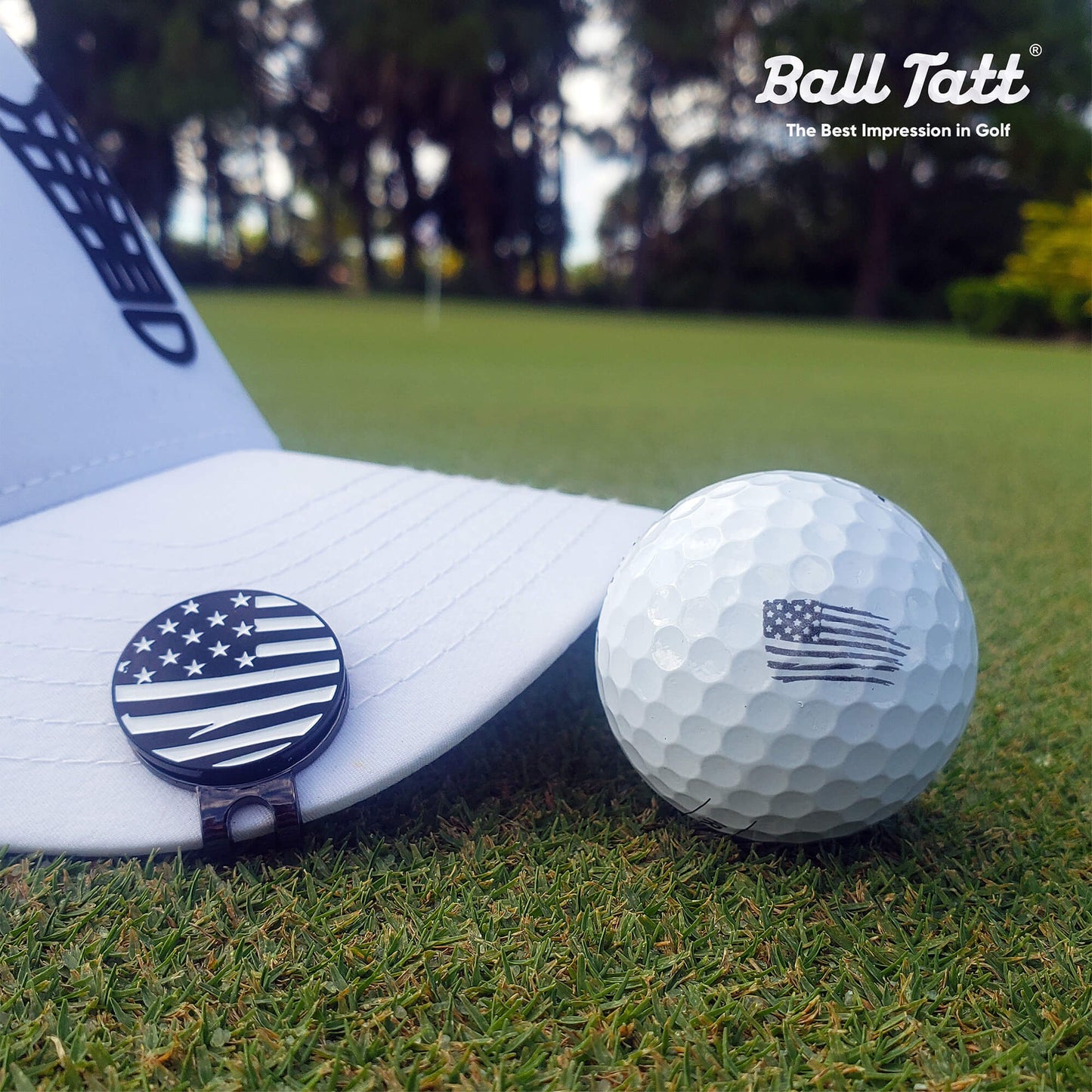 USA Flag Hat Clip Set