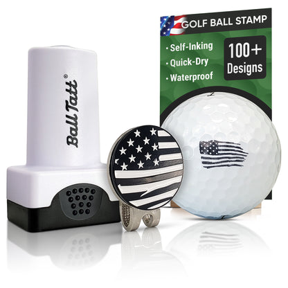 USA Flag Hat Clip Ball Marker Set