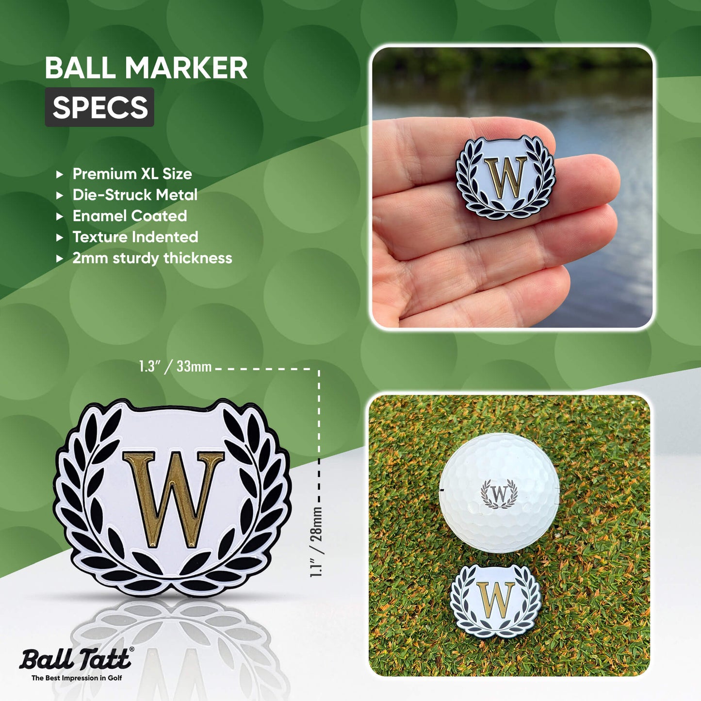 W Monogram & Ball Marker