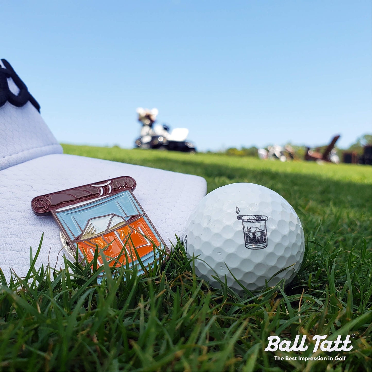 Whiskey Cigar Ball Marker Hat Clip Set